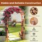 Outdoor Garden Arch 7.7 Feet Wooden Arbor for Climbing Plants and Decorations